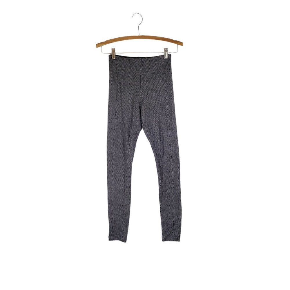 Lysse Leggings Gray Herringbone Slimming Waistband Ponte Knit Womens Size XS